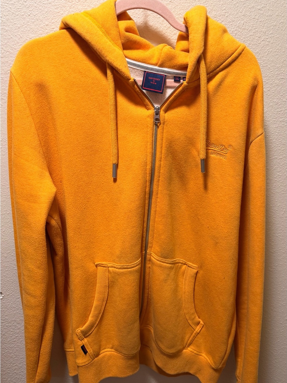 Superdry Men’s Yellow Zip Hoodie